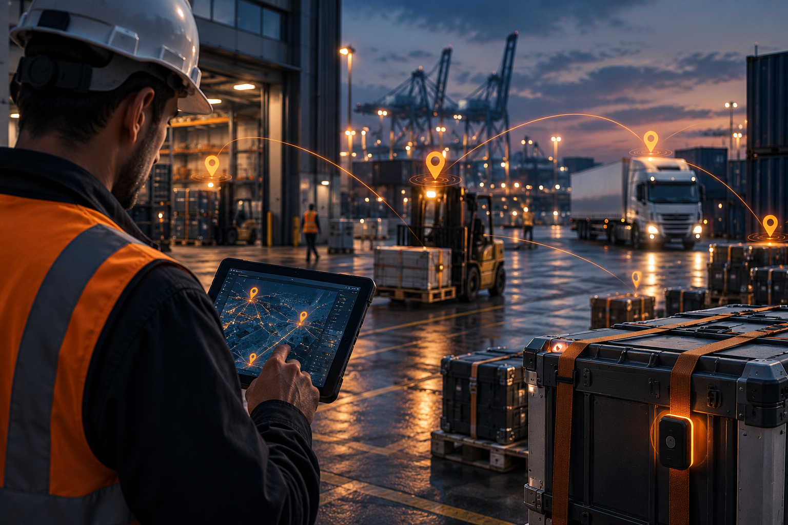 Field operator using a tablet in an industrial operating environment